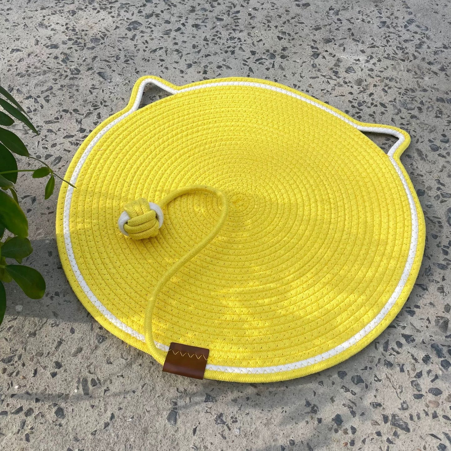 Cat-Shape Round Cotton Rope Pad[猫耳圆形棉绳垫-3色