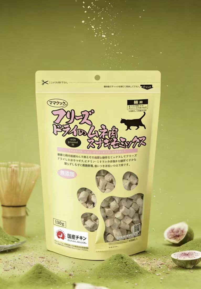 MamaCook CatTreat-Freeze-Dried Chicken&ChickenGizzard:130g[但马猫用零-冻干鸡肉鸡珍小粒大包130g]