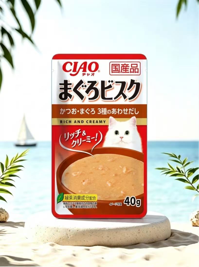 NEW!INABA-Silky Thick Soup Meal Pack:40g[新品INABA-丝滑浓汤餐包:40g]