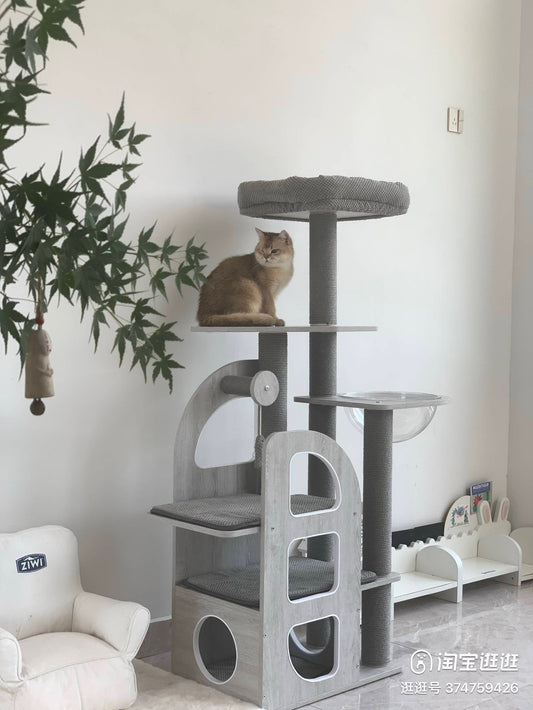 Honeypot Cat-Eco-Friendly Wood Cat Tree[蜜罐猫-生态板木质猫树] image 0