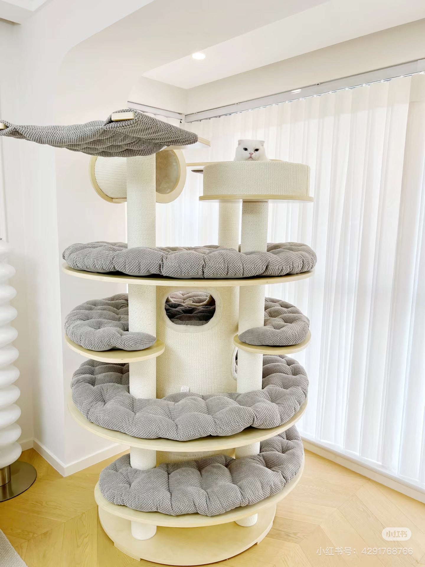 Honeypot Cat-Solid Wood Castle Tree Seriese:Giant192cm[蜜罐猫-城堡系列实木猫树:特大192cm] image 4