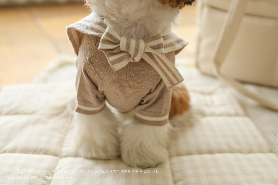 Ba&ttang-Marine Sailor Knit Pullover:mocha[Ba&ttang-水手服小毛衣:摩卡色] image 2