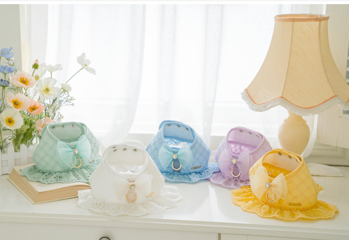 Pets&Me Lace Suit-New Arrivals[韩国Pets&Me新款蕾丝套装/胸背+牵引绳+胸花(多色可选)] image 4