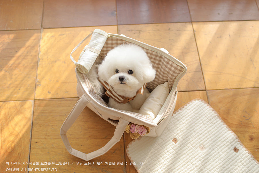 Ba&ttang-Check Two in One Shoulder Bag:ivory[Ba&ttang-两用单肩包:象牙白] image 5