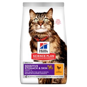Hill's Science Plan Adult Sensitive Stomach & Skin Dry Cat Food Chicken Flavour[Hill's招牌产品-敏感肠胃鸡肉猫粮]