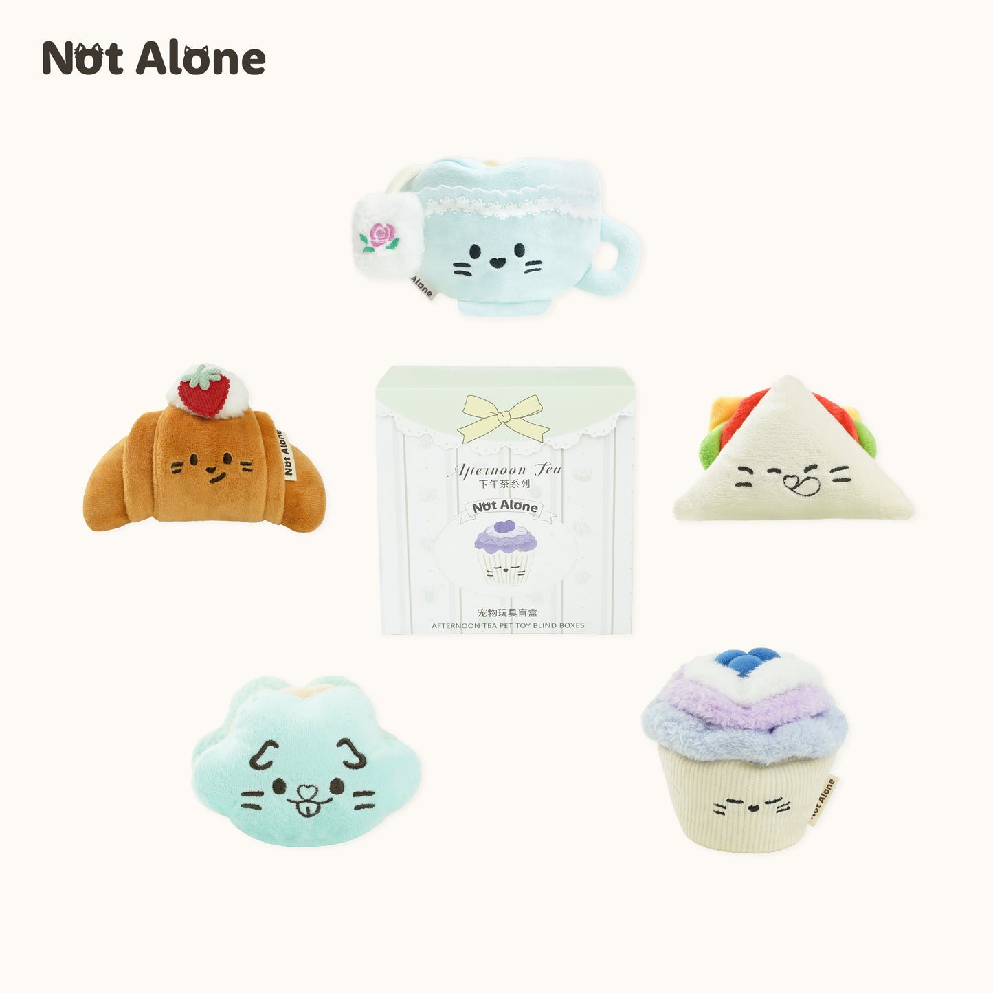NotAlone-Afternoon Tea Pet Plush Toy Blind Box [不孤岛-下午茶宠物玩具盲盒]