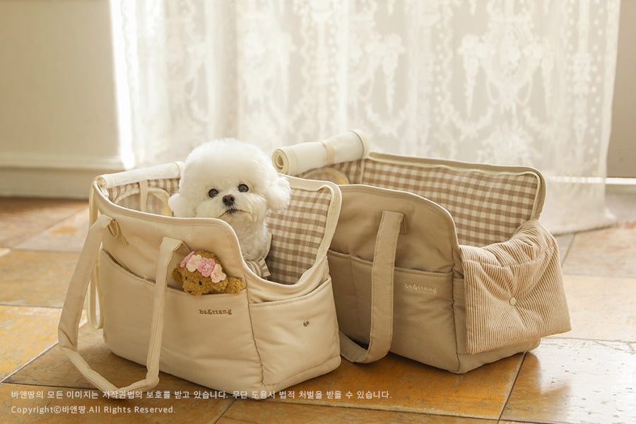 Ba&ttang-Check Two in One Shoulder Bag:ivory[Ba&ttang-两用单肩包:象牙白] image 8