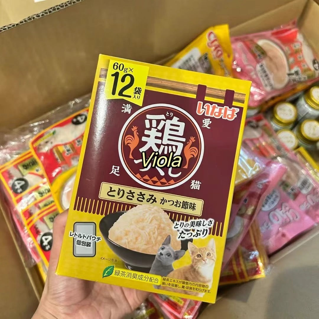 NEW!INABA-Chicken Pudding Pouch:FullBox(60gx12)[INABA新品-鸡肉果冻餐包:整盒装(60gx12包)] image 4
