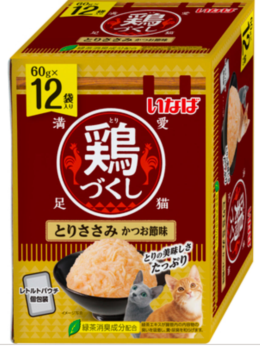NEW!INABA-Chicken Pudding Pouch:FullBox(60gx12)[INABA新品-鸡肉果冻餐包:整盒装(60gx12包)] image 1