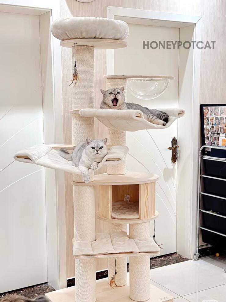 Honeypot Cat-Classic Cat Tree:ProPlus[蜜罐猫-最热销款经典实木猫树:pro+款] image 3