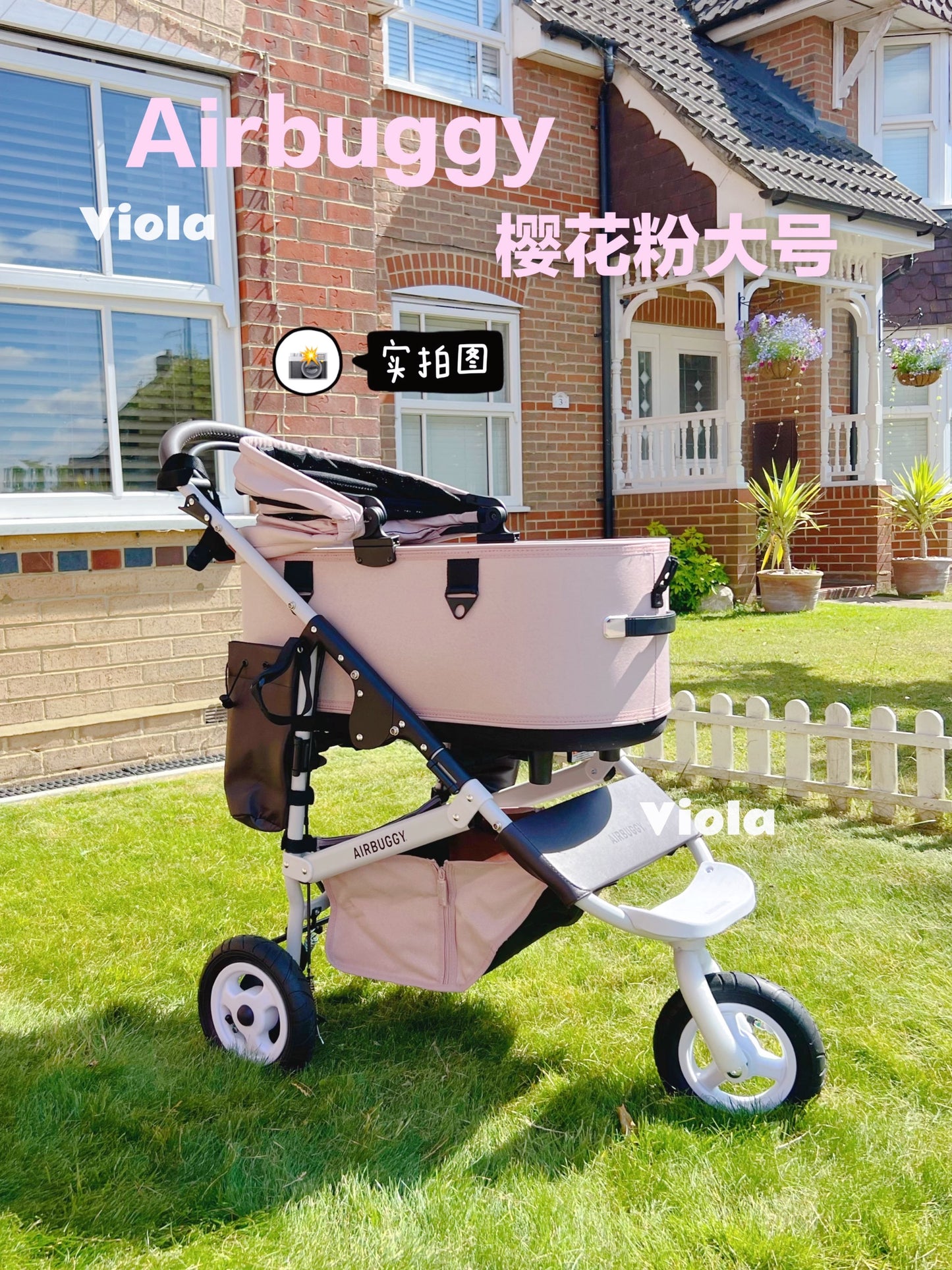 Airbuggy Dome 3 Pink Pet Carrier[Airbuggy Dome3宠物推车-樱花粉] image 1
