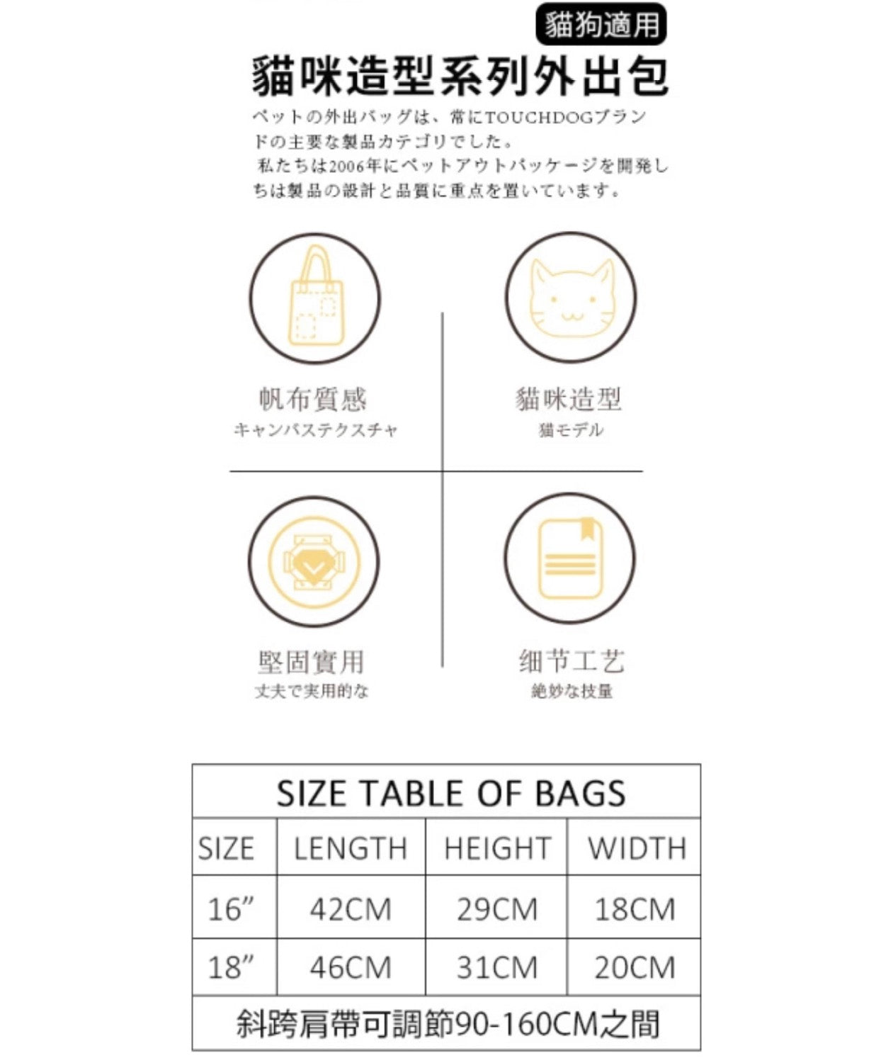 Touch Cat Carrier Bag - With Tail (外出猫包(带尾巴款)) image 7