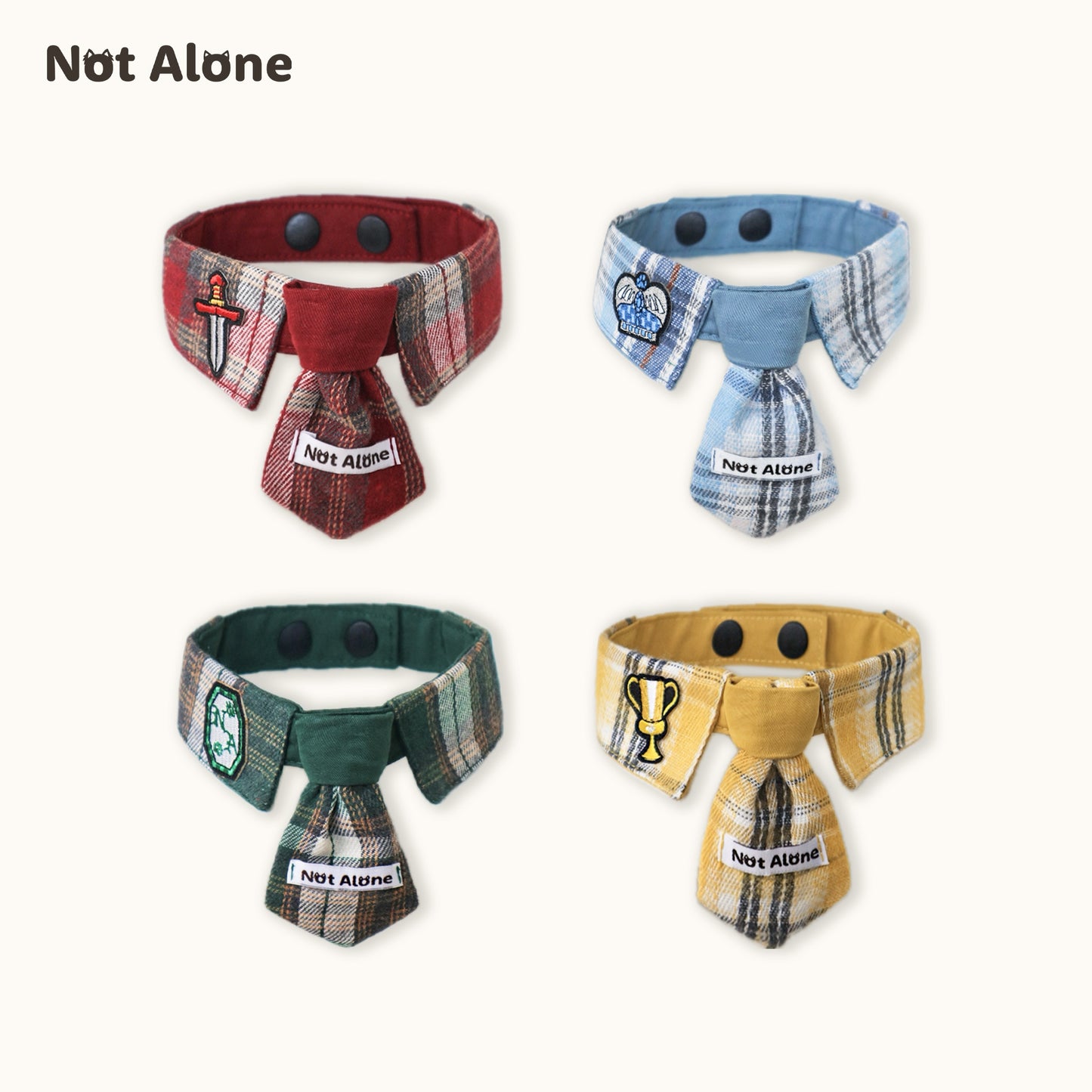 NotAlone-Magic House Pet Bib[不孤岛-魔法学院系列哈利波特风宠物格纹领带] image 0