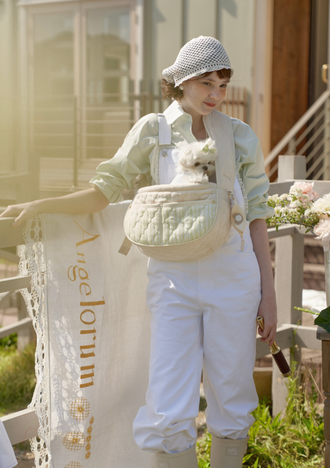 Seoru-Mesh Valentine Bag:M mint[Seoru-新款Mesh Valentine单肩包带可折叠透气网: M号薄荷绿] image 2