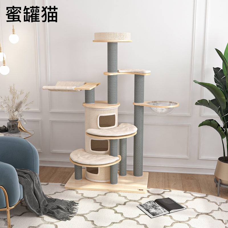 Honeypot Cat-Giant Cat Tree Series:179cm[蜜罐猫-巨树系列实木猫树:179cm] image 1