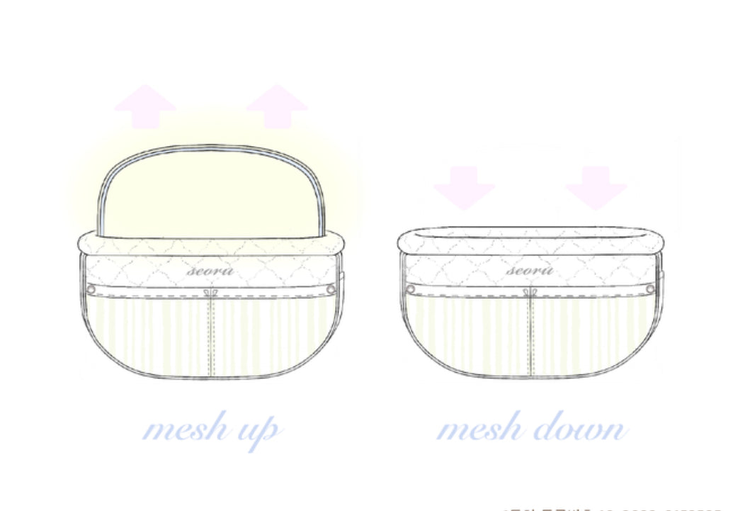 Seoru-Mesh Valentine Bag:M blue[Seoru-新款Mesh Valentine单肩包带可折叠透气网:M号迷雾蓝] image 3