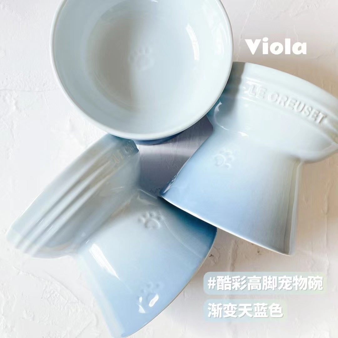 Le Creuset Pet Bowl Coastal Blue-Footed[酷彩高脚宠物碗-渐变天蓝色] image 3