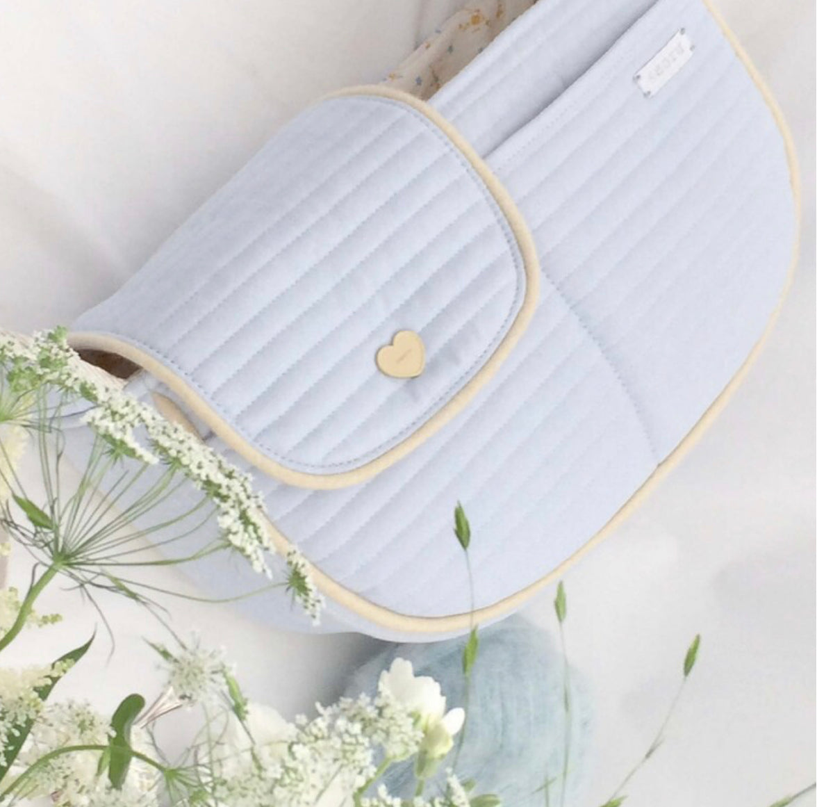 Seoru-Vintage heart pet bag: sky blue M[Seoru-宠物外出包:M+内垫] image 6