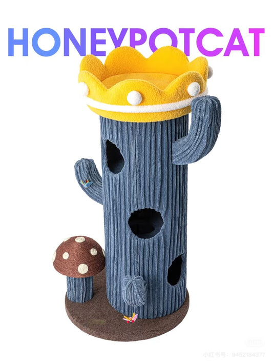 Honeypot Cat-Cactus Series Climbing Tree:CrownType120cm[蜜罐猫-仙人掌系列猫爬架:皇冠款120cm] image 0