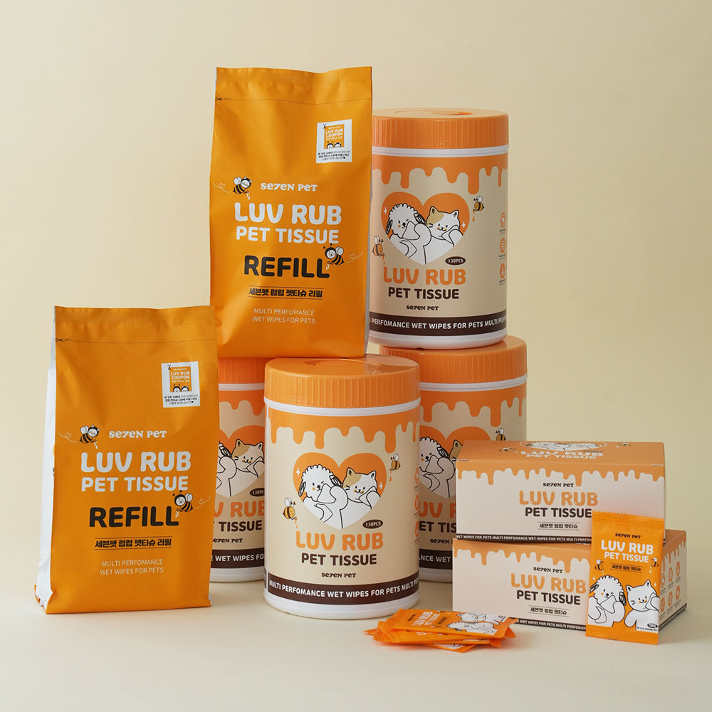 韩国SEVEN PET 蜂蜜养护配方宠物全身湿巾大桶装130抽(替换装可选） image 6