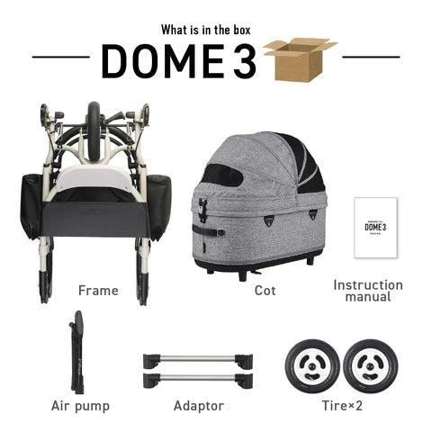 Airbuggy Dome 3 Urban White  Pet Carrier-PremierL[Airbuggy Dome3宠物推车-超限定城市白-大号] image 13