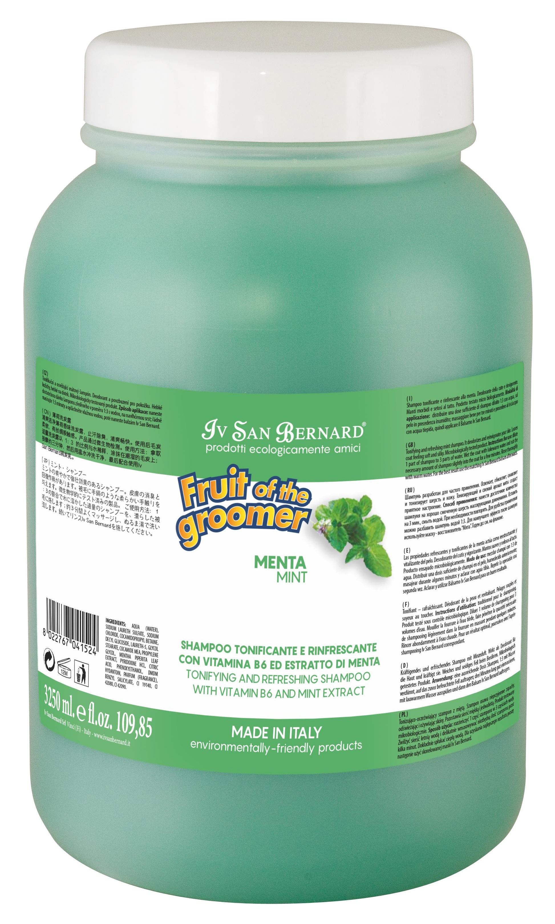 Iv San Bernard-Fruit: Mint(Menta) SH/CON[伊珊娜-水果系列: 薄荷香波/护毛素] image 5