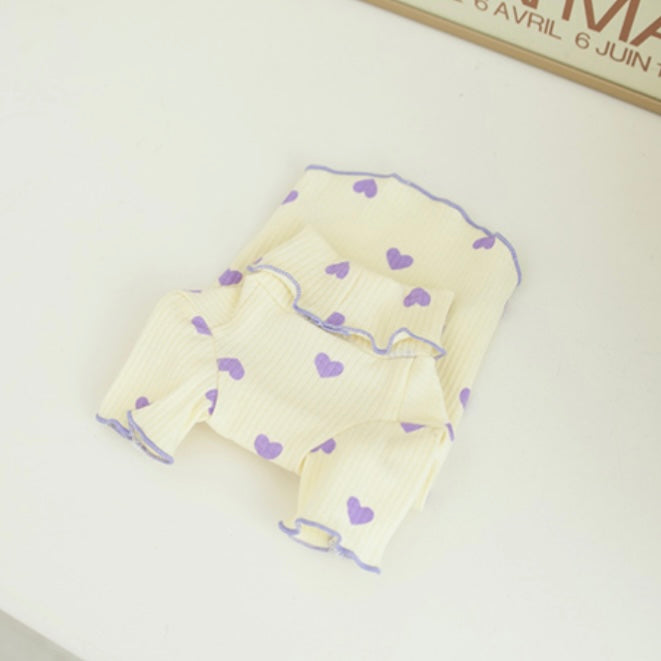 CocoChien Purple Heart Blouse[韩国CocoChien可爱弹力修身居家针织衫] image 1