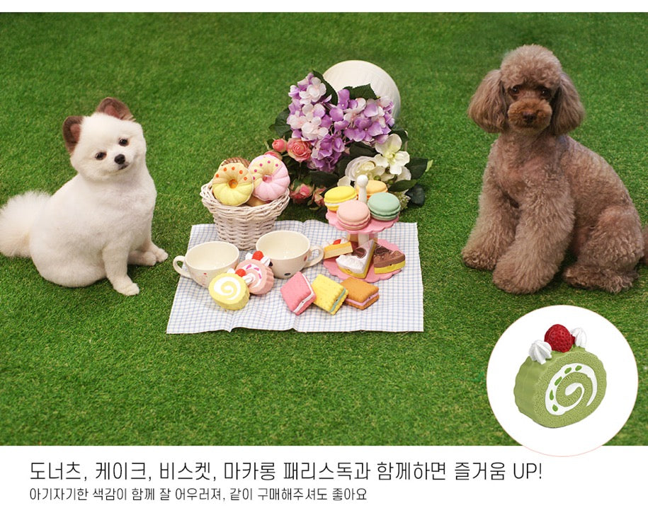 ParisDog Safe Latex Small Cake Sound Toy(3Colours)[韩国ParisDog安全乳胶小蛋糕发声玩具(三种可选) image 2
