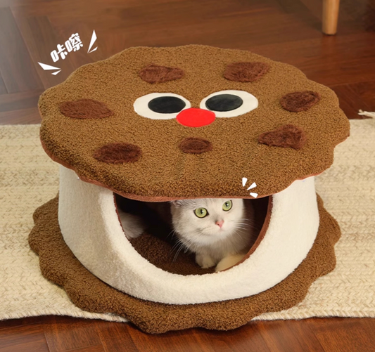 Chocolate Sandwich Cookie Pet Bed-50cm [巧克力夹心饼干宠物窝-50cm] image 0