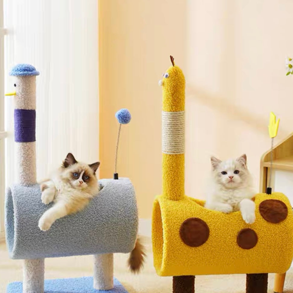 Animal Series Scratcher Post-4Types[小动物系列抓柱玩具-4种小黄鹿/绅士鸡/小笨驼/小丑牛] image 5