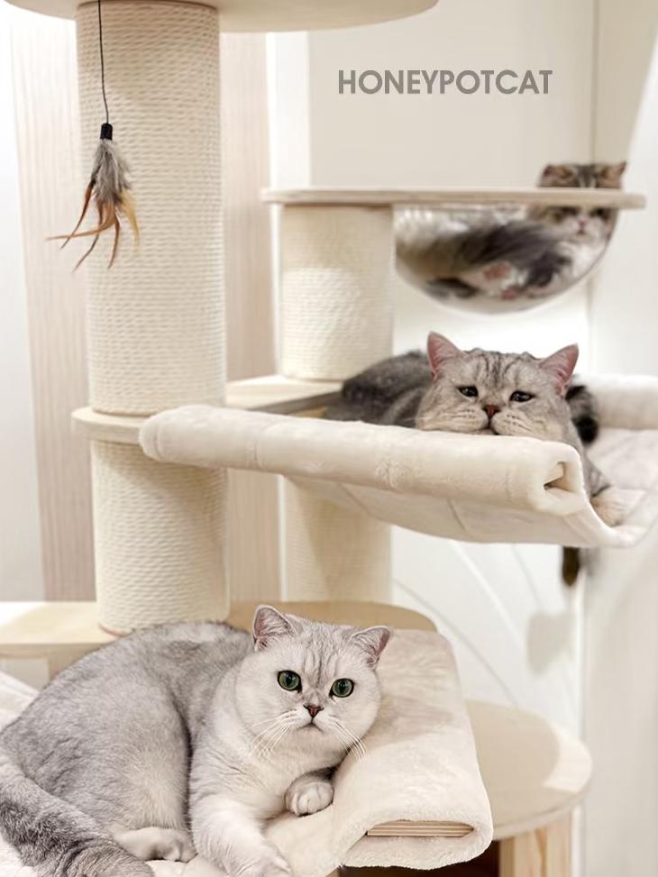 Honeypot Cat-Classic Cat Tree:ProPlus[蜜罐猫-最热销款经典实木猫树:pro+款] image 2