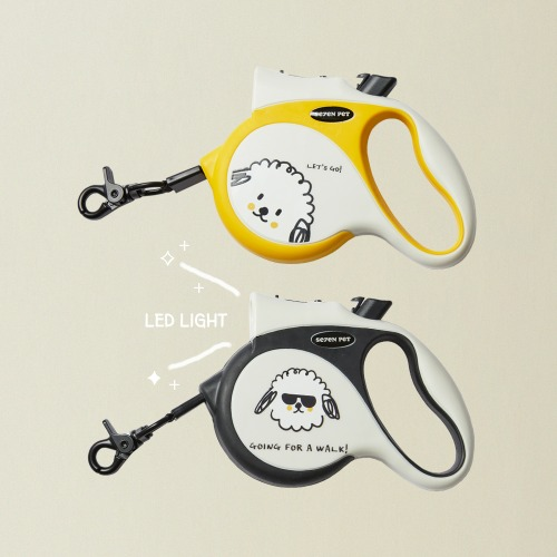 SEVEN PET- LED LIGHT RETRA CTABLE LEASH[闪亮LED自动牵引绳3米长] image 0