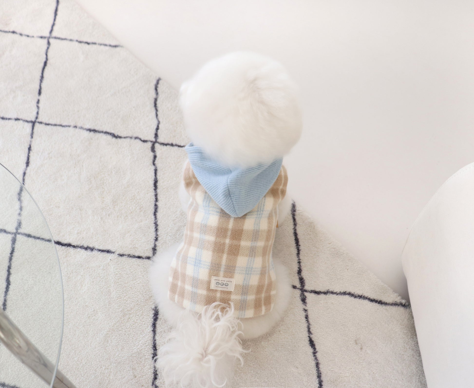 Durang Rurang Hoody Coat[韩国Durang Rurang蓝色帽子格子外套] image 2