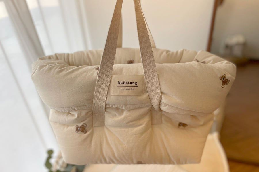 Ba&ttang-Teddy Bear Stroller Seat & Bag[Ba&ttang-百变出行包:可成为推车内垫] image 0