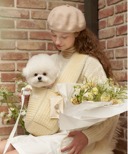 Seoru-Classic Herringbone Bag:M yellow[Seoru-经典SlingBag单肩包:M号浅黄色] image 0