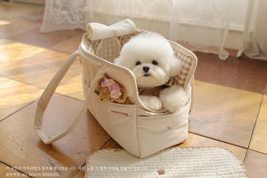 Ba&ttang-Check Two in One Shoulder Bag:ivory[Ba&ttang-两用单肩包:象牙白] image 2