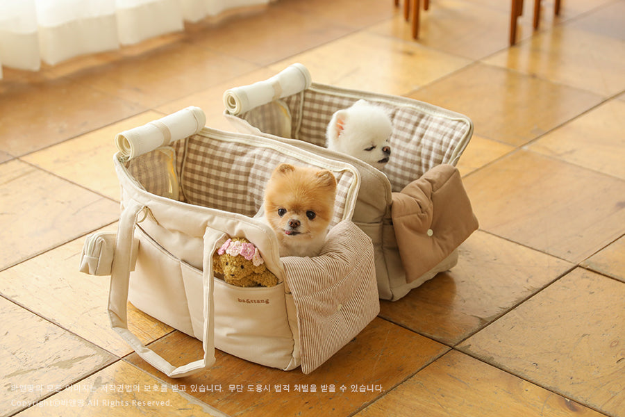 Ba&ttang-Check Two in One Shoulder Bag:ivory[Ba&ttang-两用单肩包:象牙白] image 12