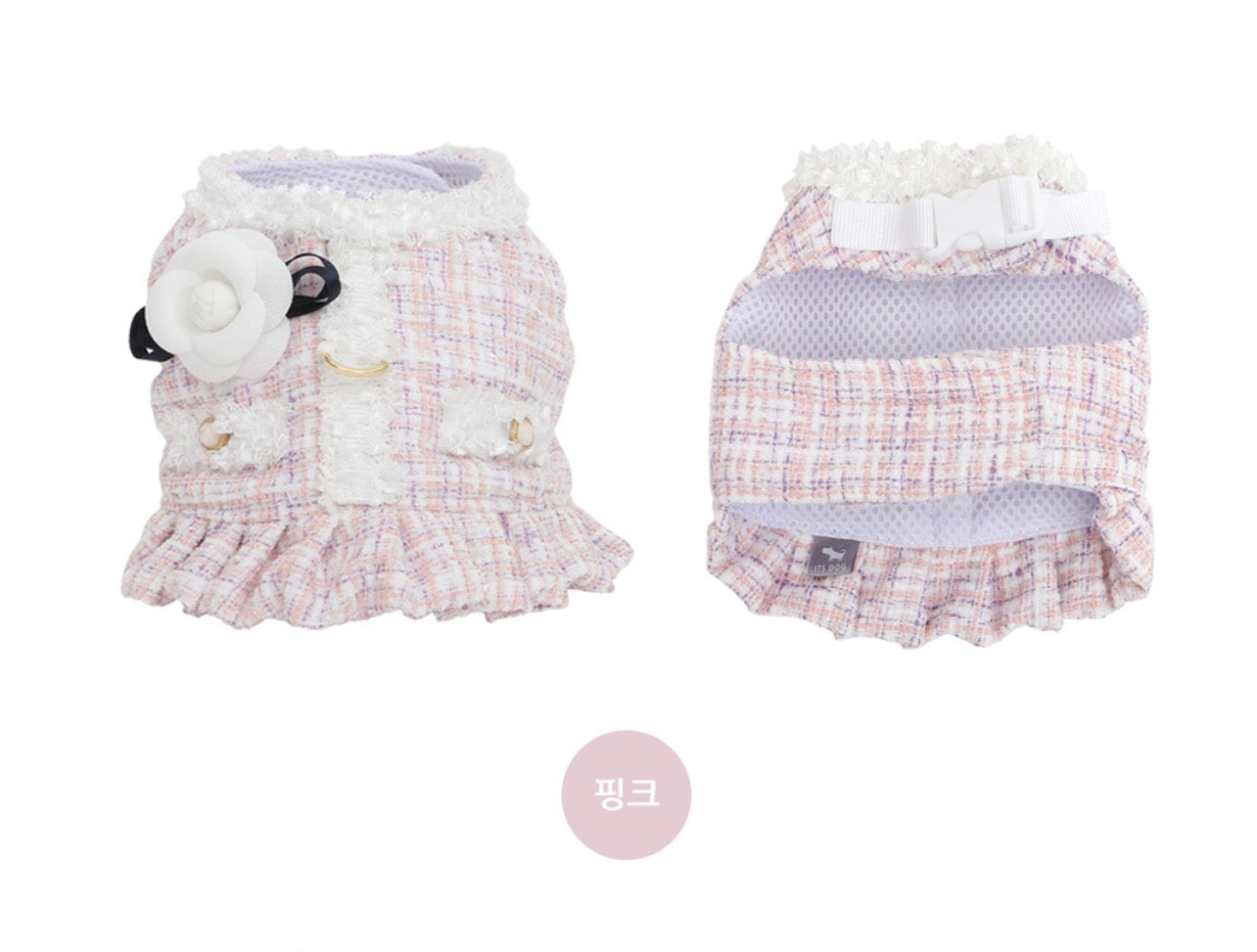 韩国ITSDOG宠物胸背+牵引套装+胸花 M号（3色可选） image 3