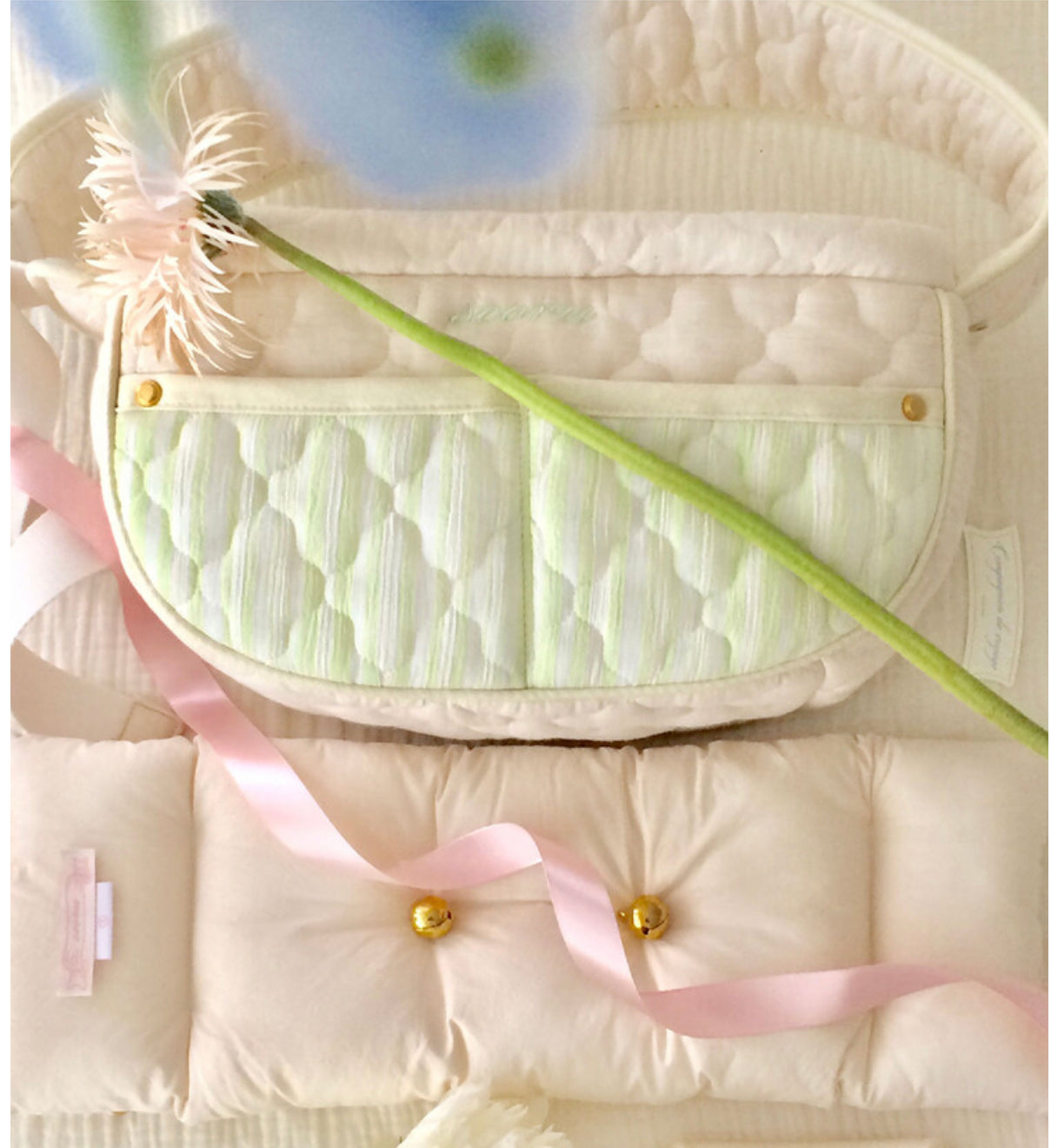 Seoru-Mesh Valentine Bag:M mint[Seoru-新款Mesh Valentine单肩包带可折叠透气网: M号薄荷绿] image 4