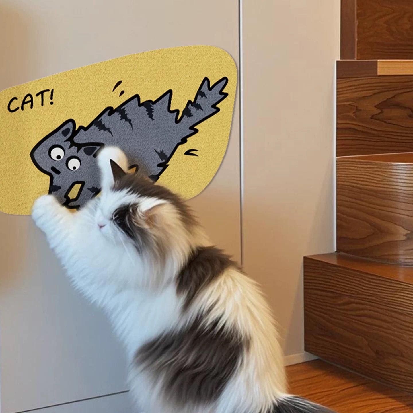 Furry Cat Scratching Pad-with Sticker[炸毛猫抓垫-可粘贴款]