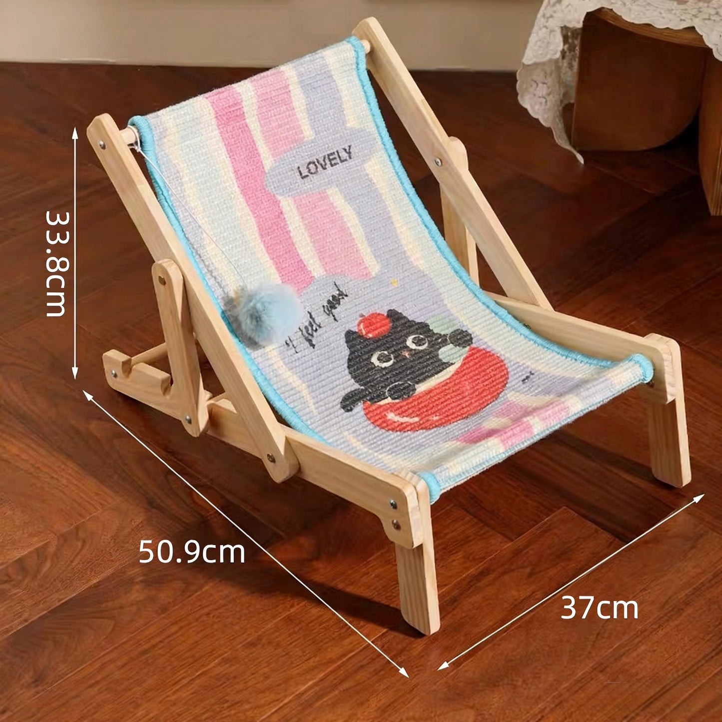 HOT RETURNED-Pet Deck Chair-2Patterns[热销产品!宠物折叠躺椅-2款]