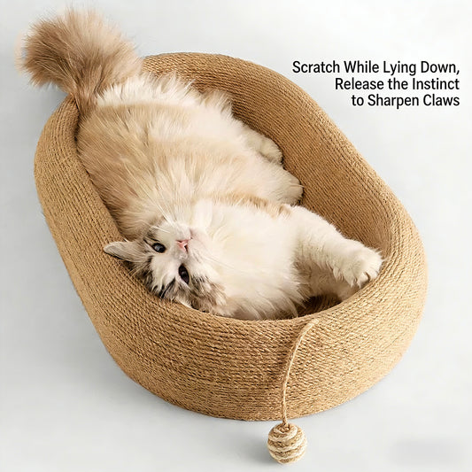 Simple Sisal Pet Bed[简约款深凹椭圆盆麻垫款]