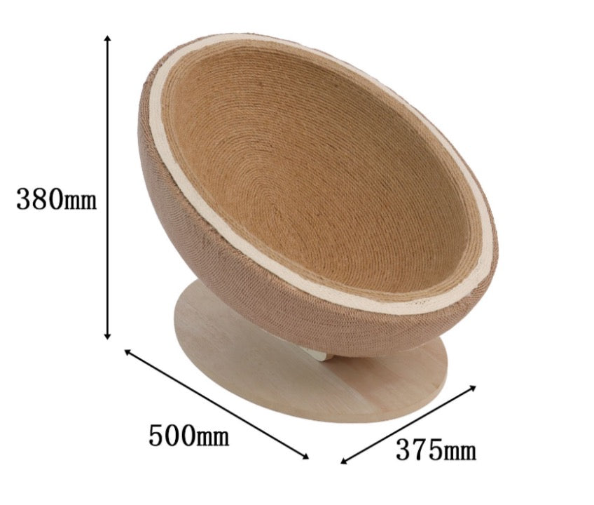 Simple Egg Sisal Cat Scratcher Bed[简约蛋壳猫抓窝]