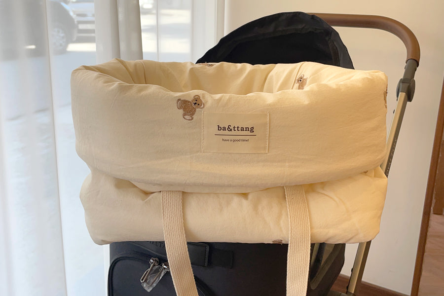 Ba&ttang-Teddy Bear Stroller Seat & Bag[Ba&ttang-百变出行包:可成为推车内垫] image 3