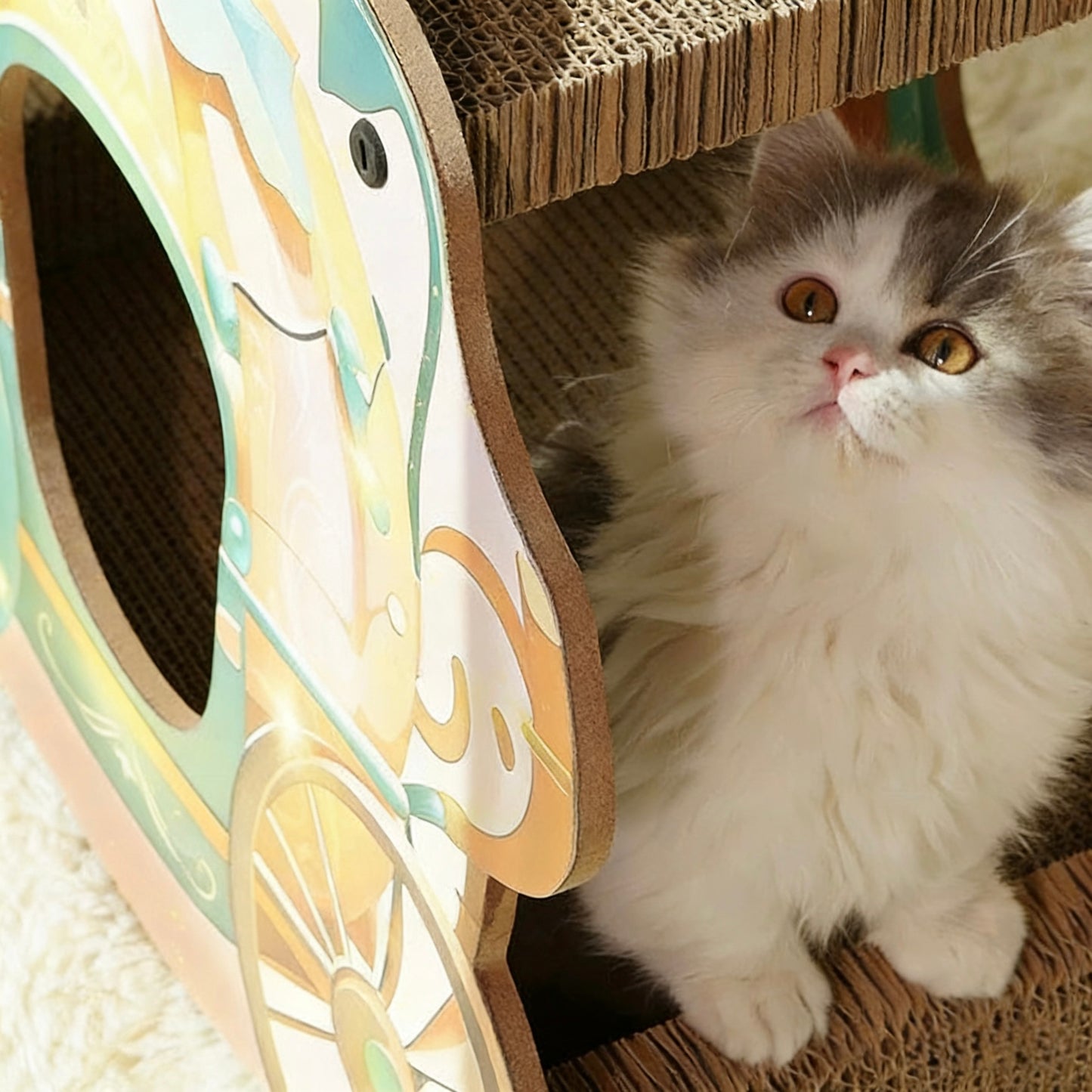 Pumpkin Carriage Double Cat Scratcher Bed[南瓜车双层猫窝]