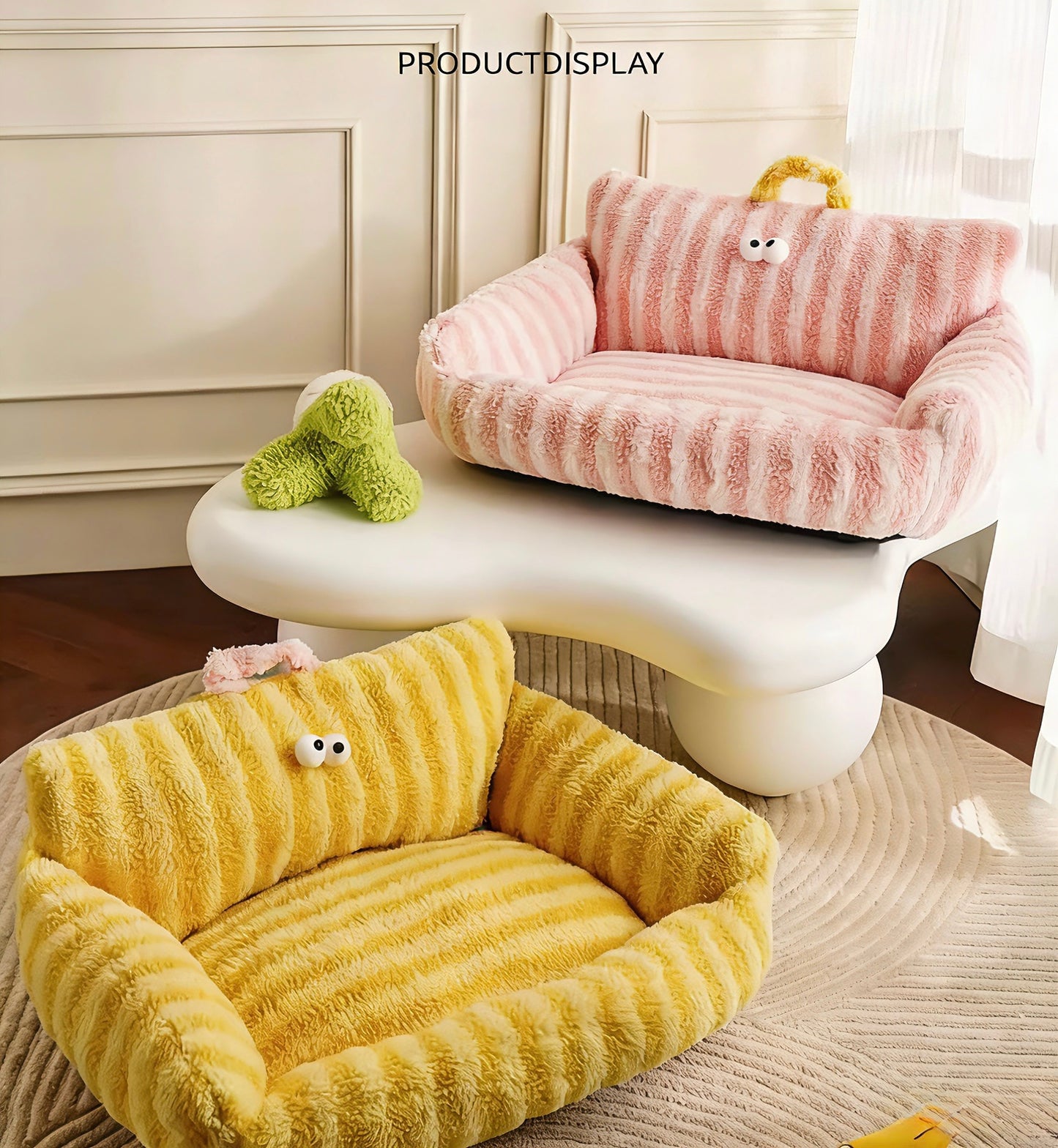 Monster Stripe Pet Sofa-Pink/Yellow[小怪兽沙发窝-黄色/ 粉色]