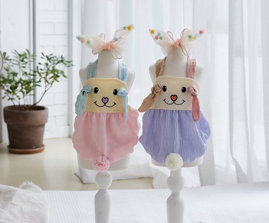 Pets&Me Rabbit Skirt with Hairpin[韩国Pets&Me兔兔南瓜裙(包含发夹)] image 0