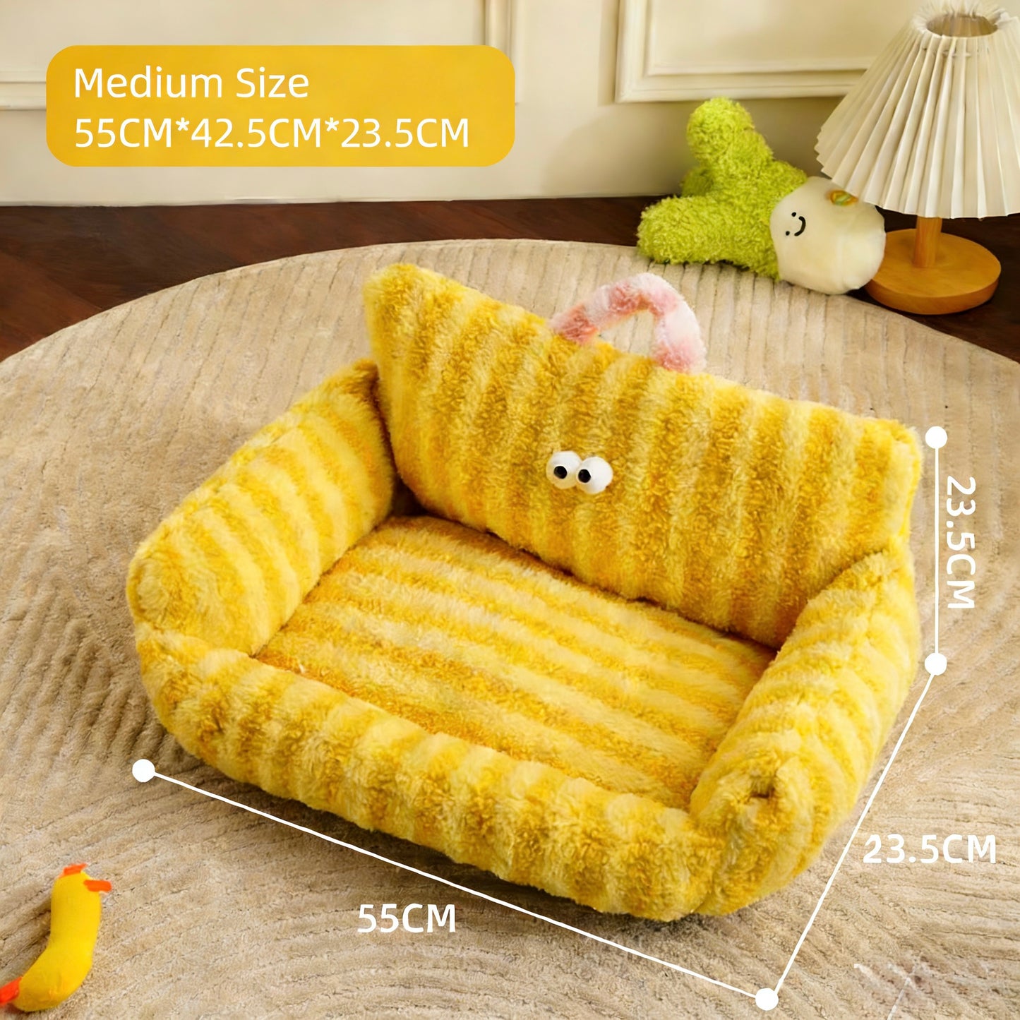 Monster Stripe Pet Sofa-Pink/Yellow[小怪兽沙发窝-黄色/ 粉色]