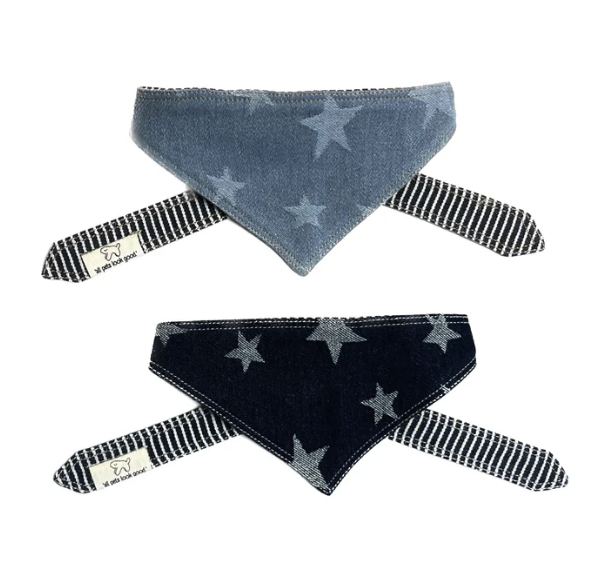 Patuu Star Print Denim Bandana image 0