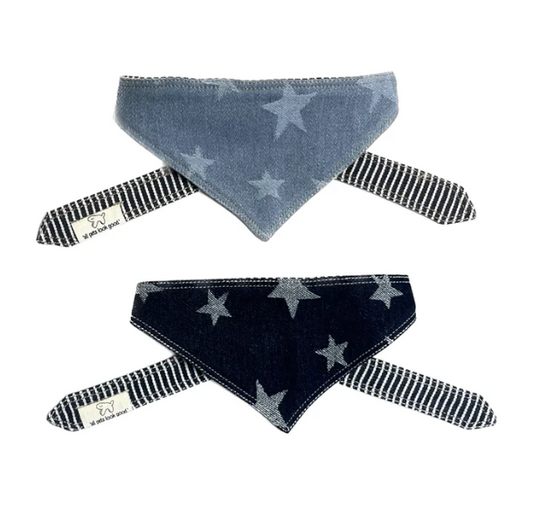 Patuu Star Print Denim Bandana image 0